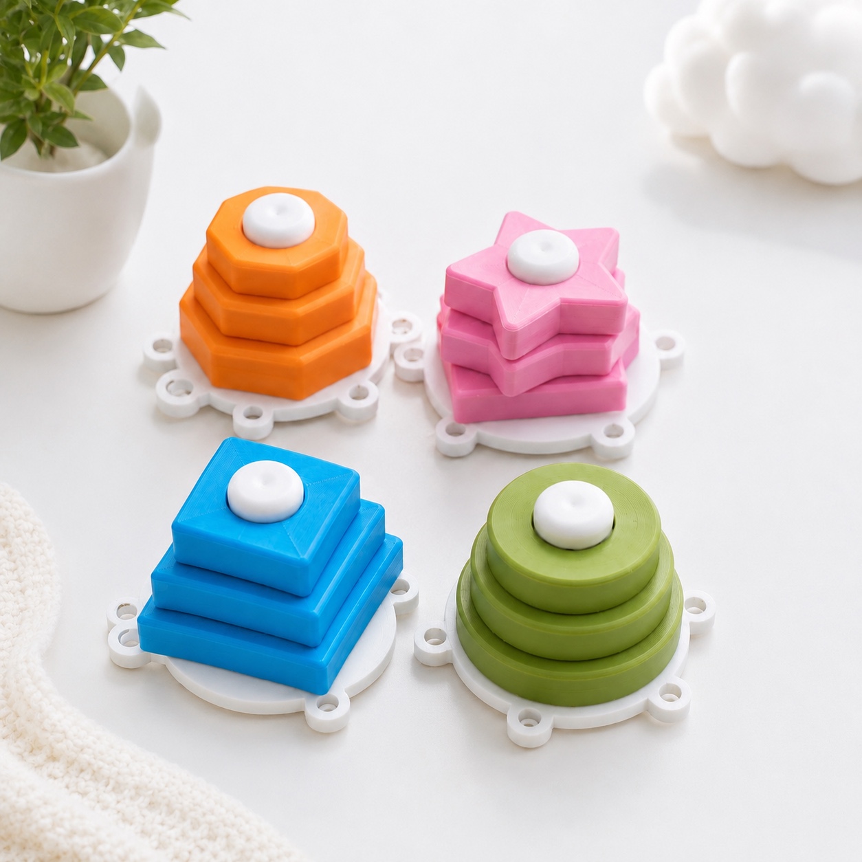 Tartaruga de Encaixe — Kit com 4